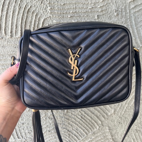 Black YSL Lou Camera Bag (Gold Hardware) - Picture 1 of 11